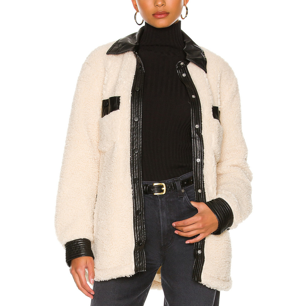 Blank Nyc 'Sherpa' White Jacket Size M